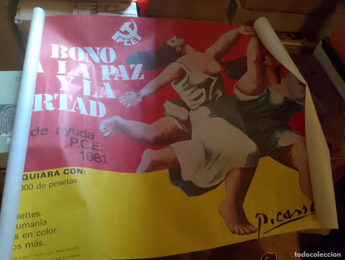 Carteles Pol&iacute;ticos: Cartel original Bono Ayuda Partido Comunista de Espa&ntilde;a 1981. Perfecto estado
