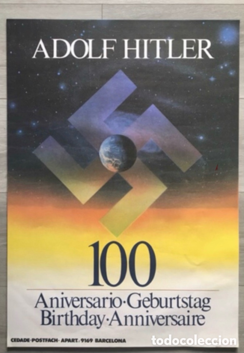 Political Posters: CARTEL CENTENARIO ADOLF HITLER. 67x47cm. CEDADE. Sin dobleces. Excelente estado