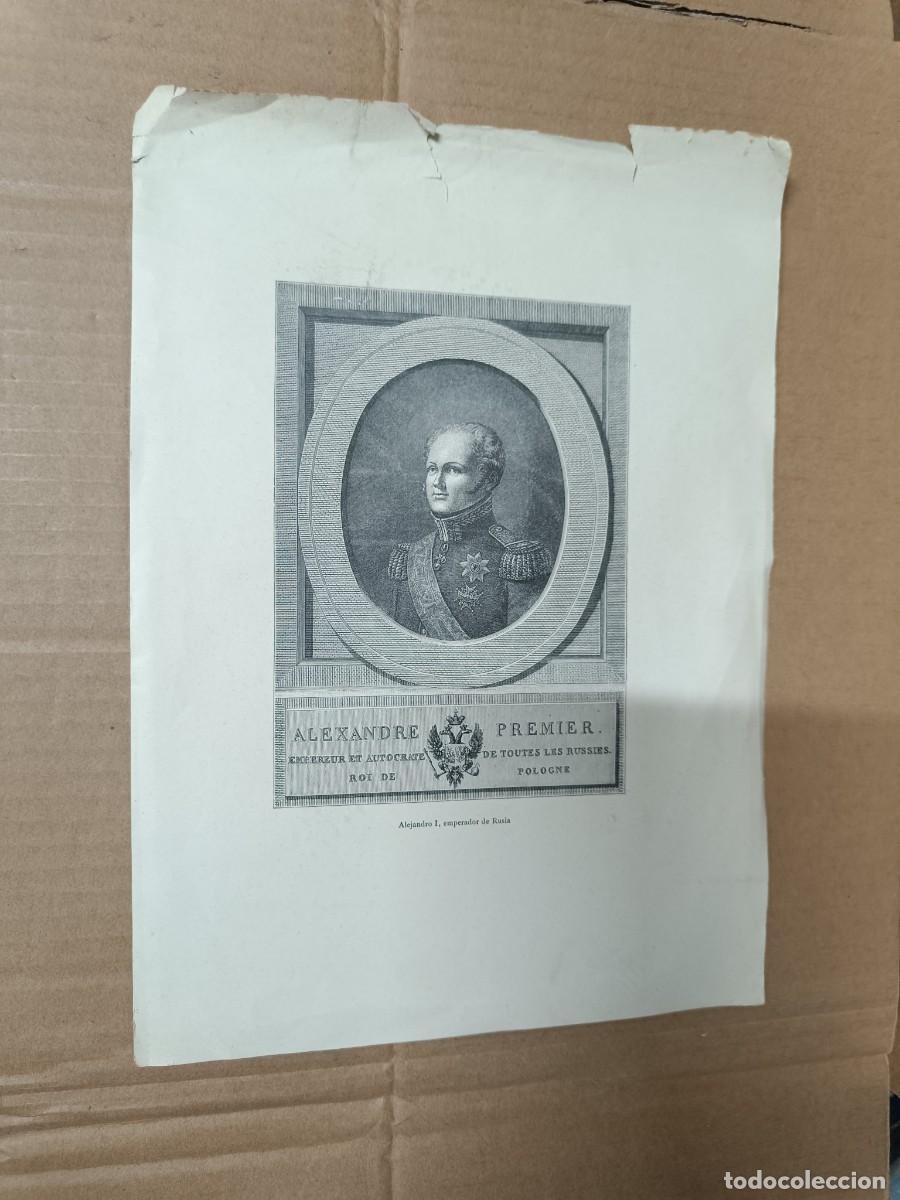Carteles Pol&iacute;ticos: ANTIGUO CARTEL LAMINA, ALEJANDRO PRIMERO, EMPERADOR ZAR DE RUSIA -P21