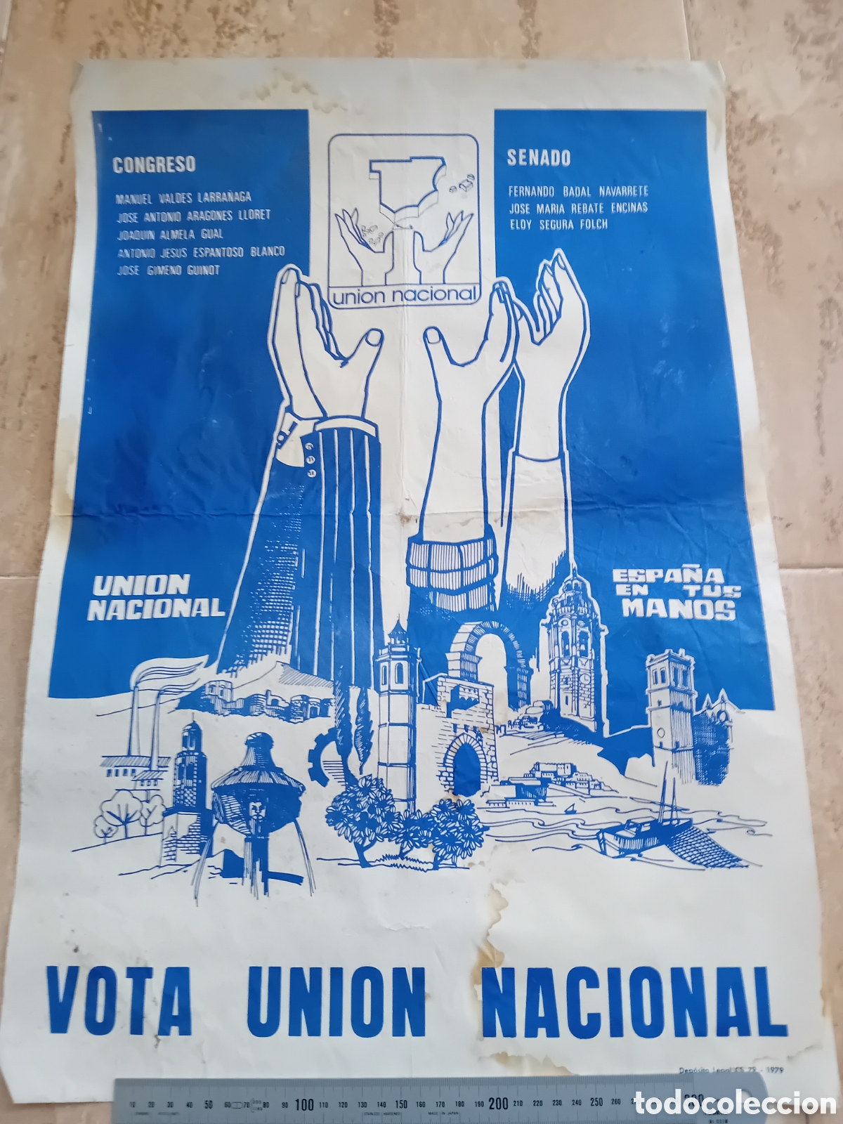 Carteles Pol&iacute;ticos: Antiguo Poster Vota Uni&oacute;n Nacional