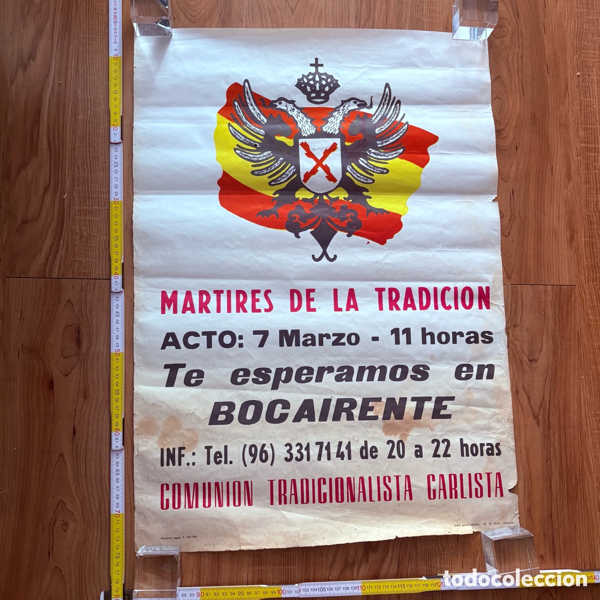 Carteles Pol&iacute;ticos: Poster cartel martires de la tradicion comunion tradicionalista carlista de 1981