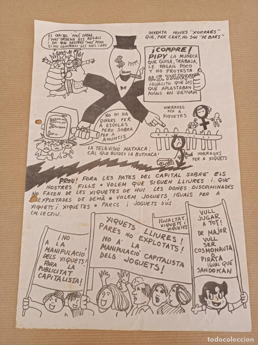 Carteles Pol&iacute;ticos: CARTEL POR LA IGUALDAD DE LOS JUGUETES PARA LOS NI&Ntilde;OS EN LENGUA VALENCIANA - &Eacute;POCA TRANSICI&Oacute;N