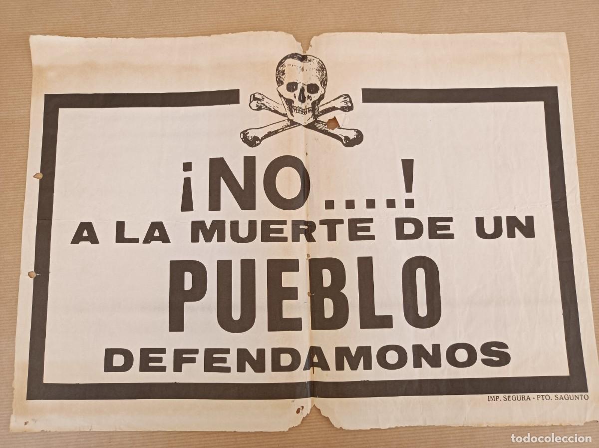 Carteles Pol&iacute;ticos: CARTEL NO A LA MUERTE DE UN PUEBLO - &Eacute;POCA TRANSICI&Oacute;N