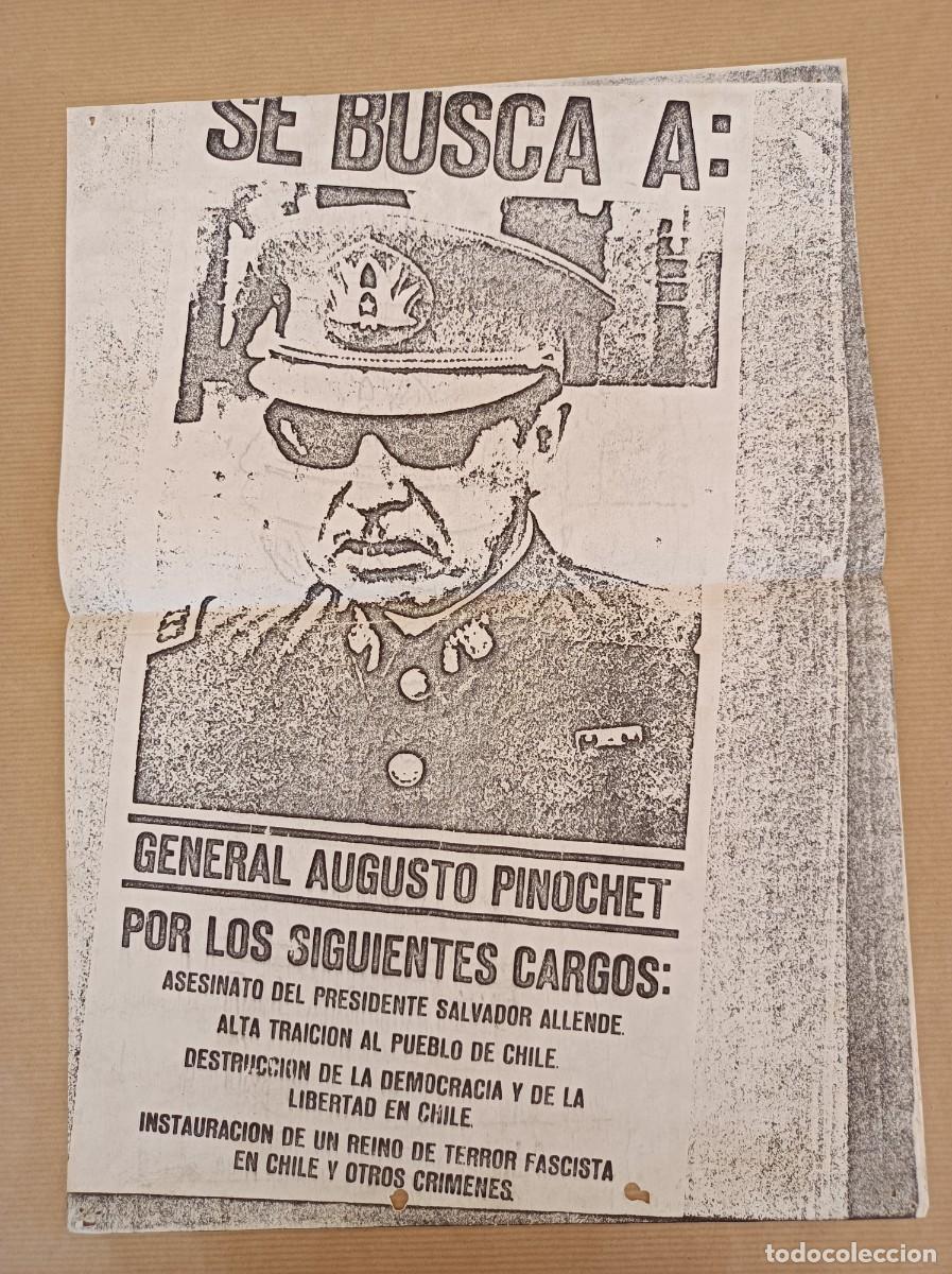 Carteles Pol&iacute;ticos: CARTEL SE BUSCA GENERAL AUGUSTO PINOCHET - &Eacute;POCA TRANSICI&Oacute;N