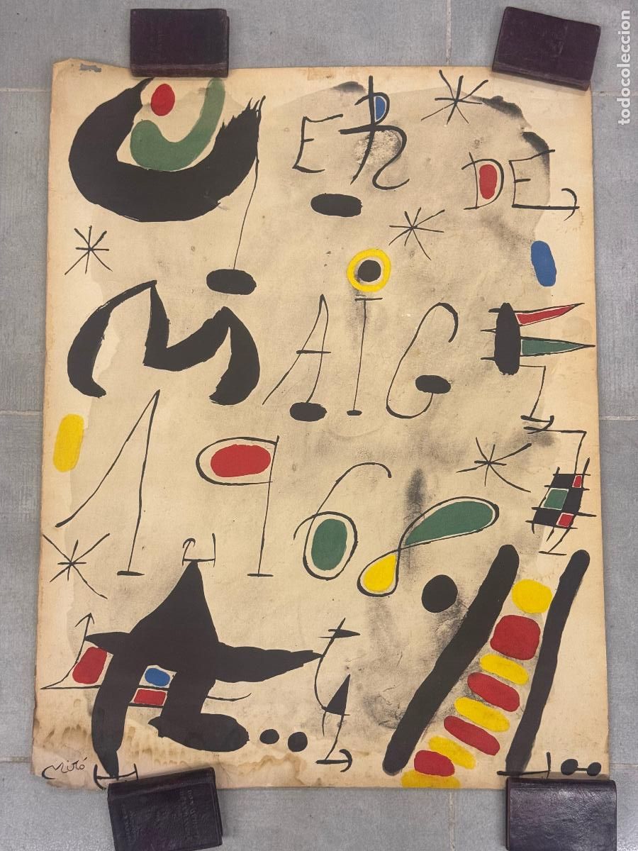Carteles Pol&iacute;ticos: JOAN MIR&Oacute; - 1ER DE MAIG 1968 per MIRO - CARTEL POLITICO , TRANSICI&Oacute;N - CARTEL ANTIGUO - ORIGINAL