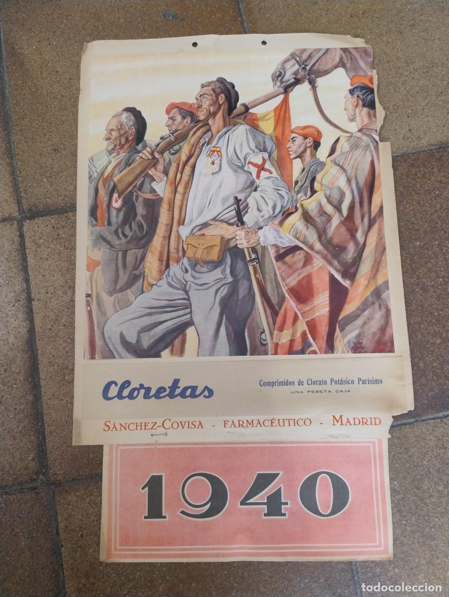 Cartazes Pol&iacute;ticos: CARLOS S&Aacute;ENZ DE TEJADA Y LEZAMA. REQUETES, CARLISMO. ALMANQUE ORIGINAL DEL A&Ntilde;O 1940. COVISA
