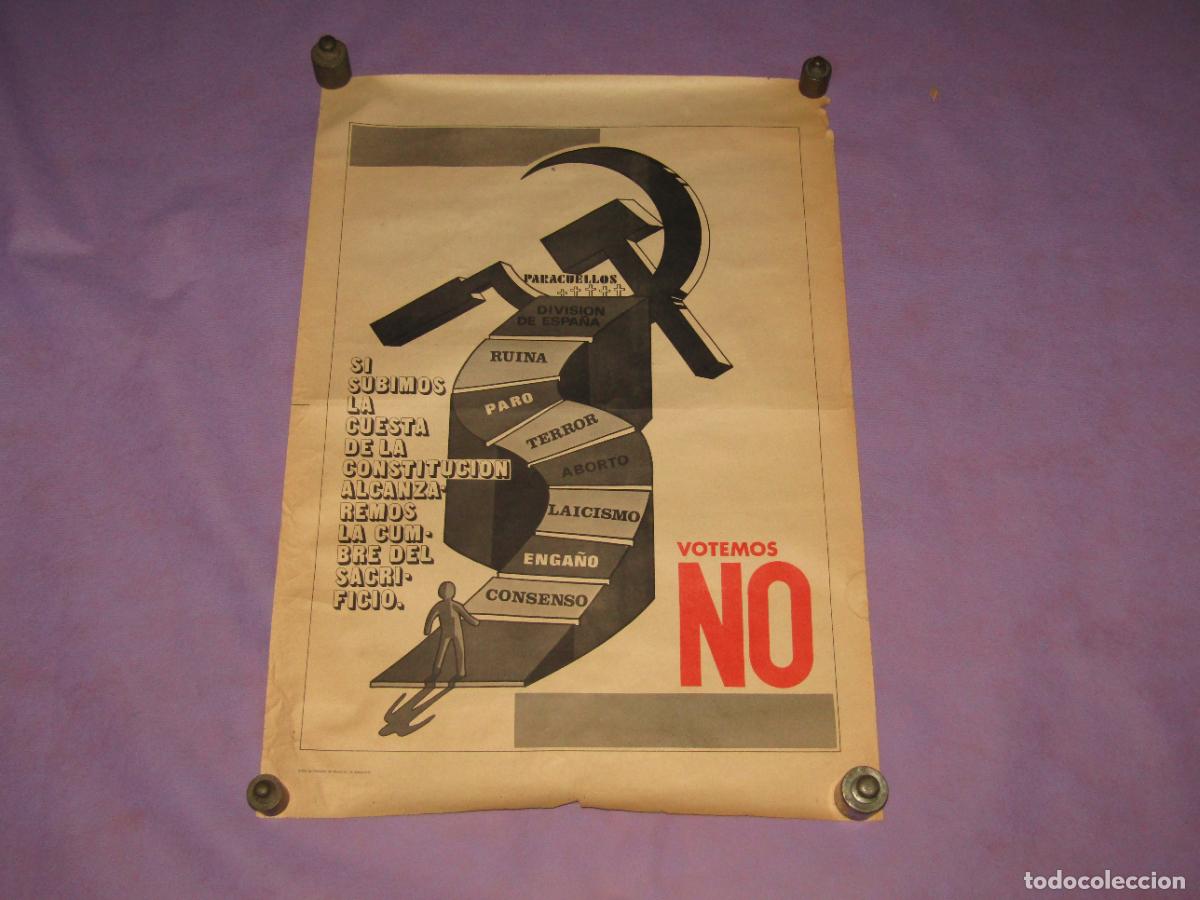 Carteles pol&iacute;ticos: Antiguo Cartel VOTEMOS NO A ESTA CONSTITUCI&Oacute;N del A&ntilde;o 1978