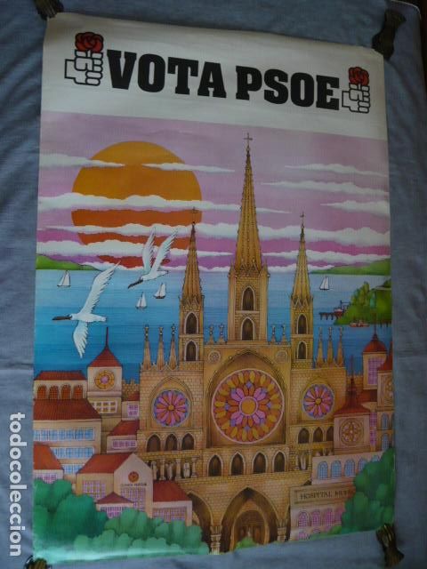 Plakate Politik: CARTEL VOTA PSOE 1979 DE JOSE RAMON SANCHEZ ILUSTRADOR 95 X 68 CM