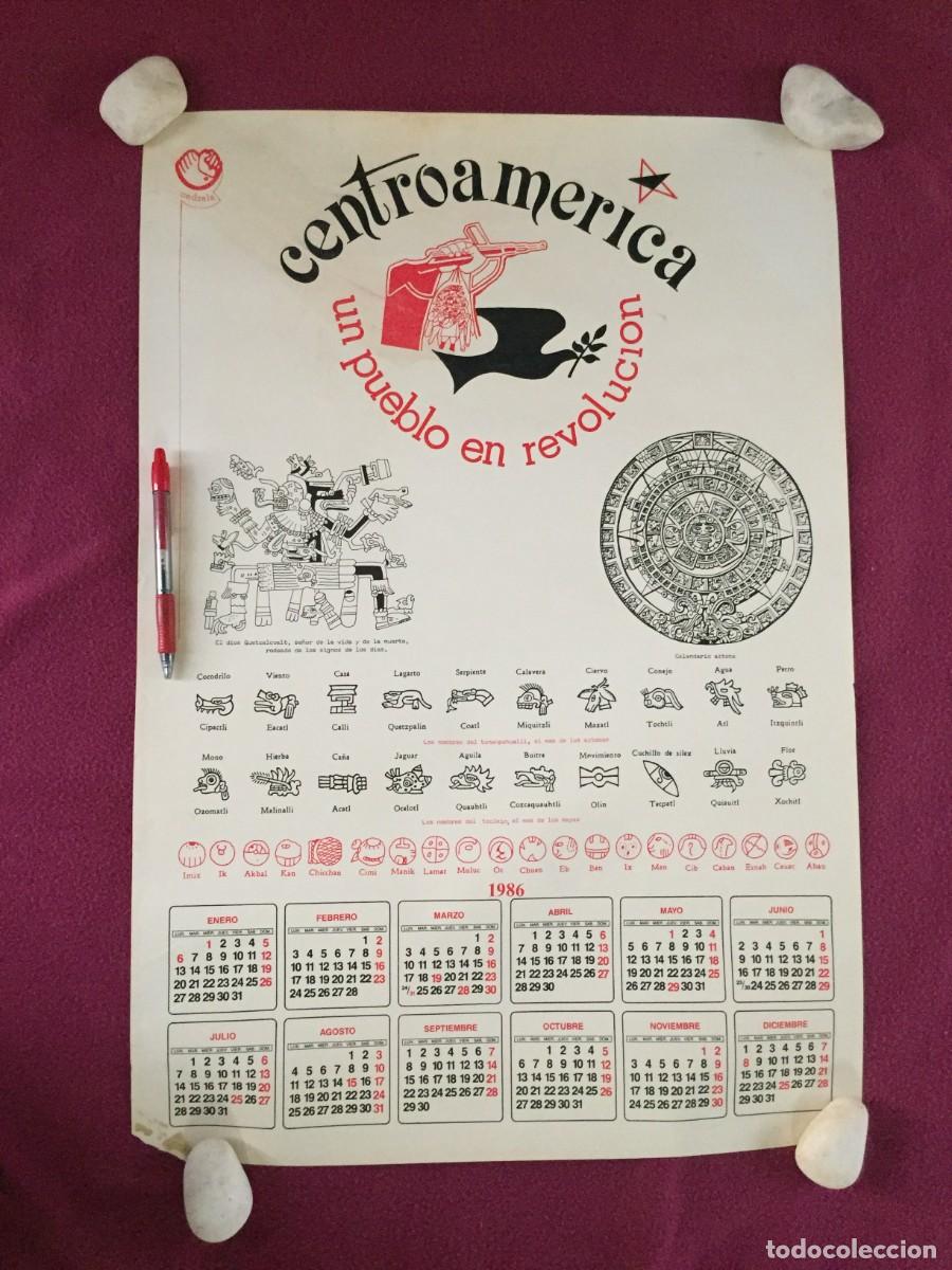 Carteles pol&iacute;ticos: POSTER / CARTEL 1986 DE CENTROAMERICA UN PUEBLO EN REVOLUCION --- 65 X 45 CM