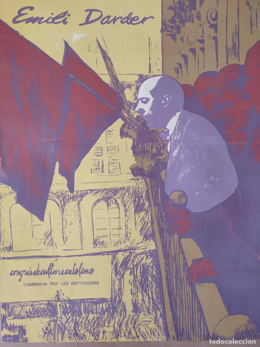 Carteles pol&iacute;ticos: Emili Darder congr&eacute;s de Cultura catalana cartel original 1977