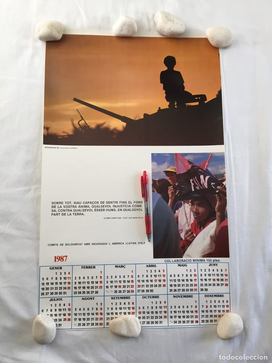 Carteles pol&iacute;ticos: POSTER / CARTEL CALENDARIO EN SOLIDARIDAD CON NICARAGUA Y AMERICA LATINA - 1987 ---- 37 X 61 CM