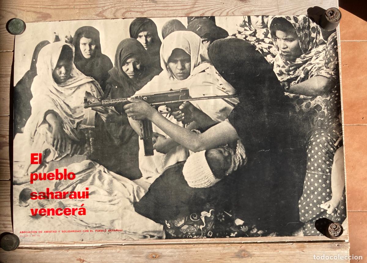 Carteles pol&iacute;ticos: ESPECTACULAR CARTEL - EL PUEBLO SAHARAUI VENCERA, A&Ntilde;O 1976 - VER FOTOS