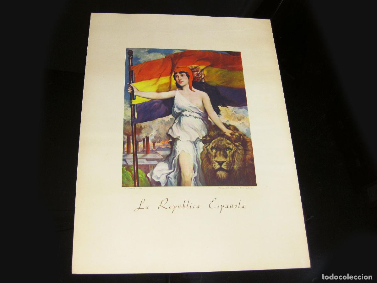 Carteles pol&iacute;ticos: CARTEL DE LA REPUBLICA ESPA&Ntilde;OLA. HUECOGRABADO HAUSER Y MENET. I GAMONAL. ISIDRO FERNANDEZ FUENTES
