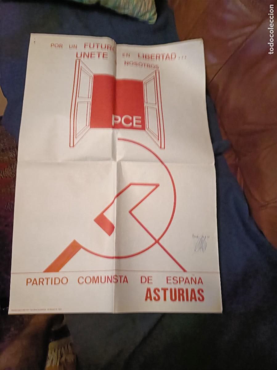 Carteles pol&iacute;ticos: CARTEL PCE PARTIDO COMUNISTA ESPA&Ntilde;A