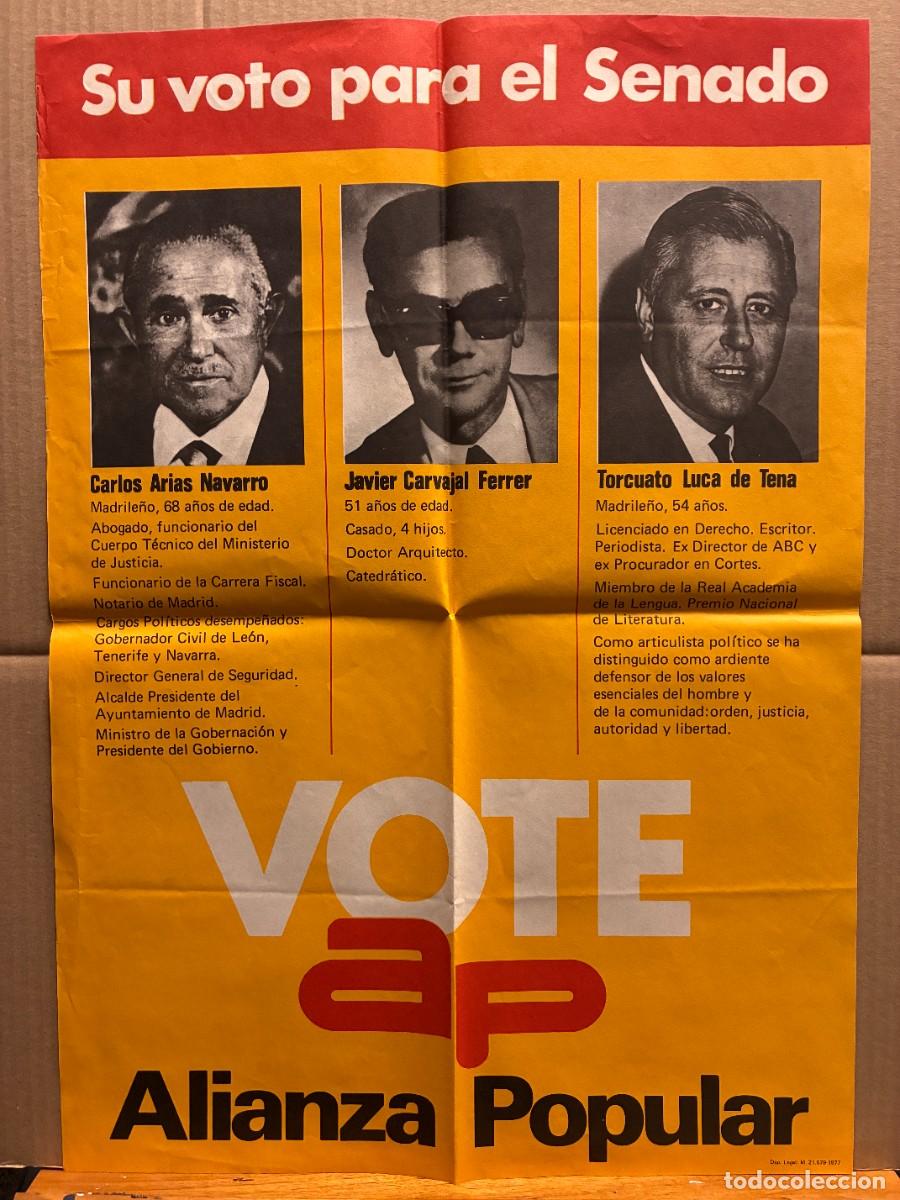 Carteles pol&iacute;ticos: Cartel Alianza Popular Senado