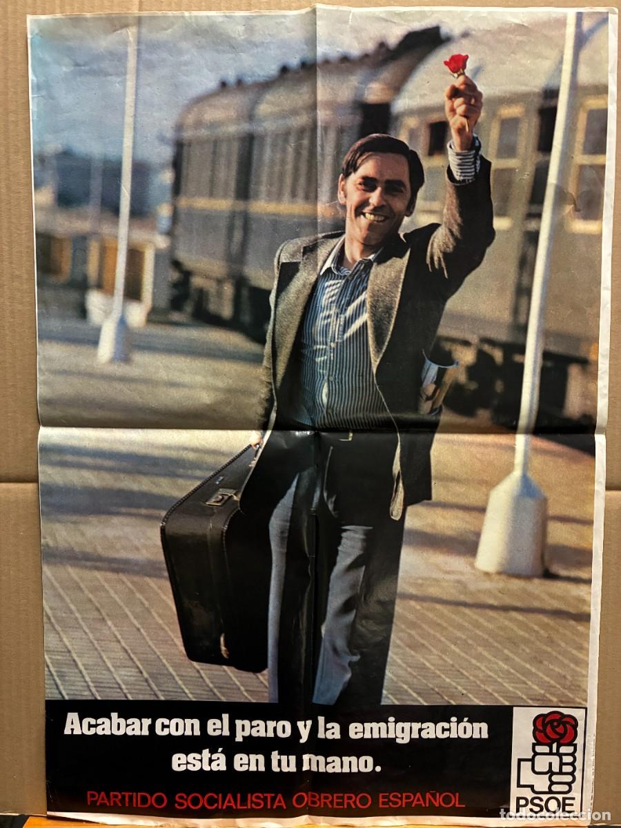 Carteles pol&iacute;ticos: Cartel PSOE emigracion