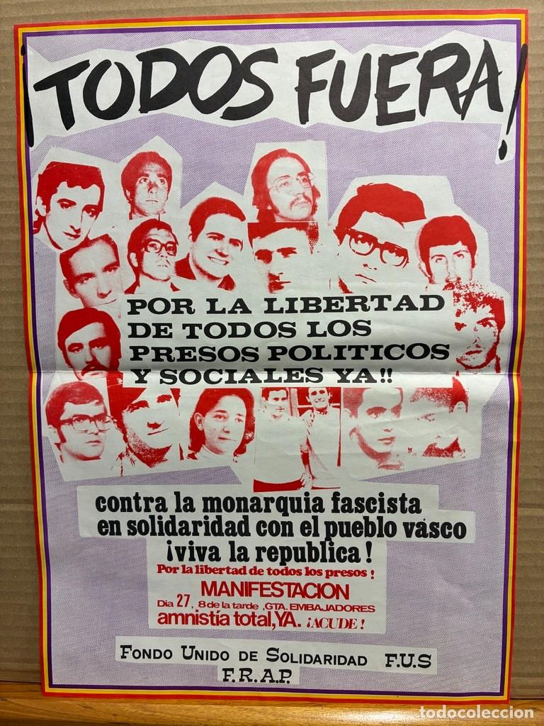 Carteles pol&iacute;ticos: Cartel Amnistia General presos politicos FRAP