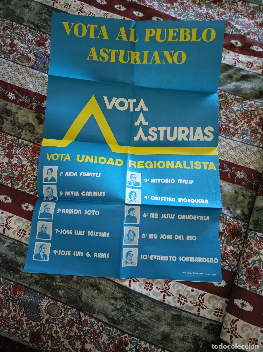 Carteles pol&iacute;ticos: PROPAGANDA POL&Iacute;TICA ELECTORAL Unidad Regionalista Unidad Regionalista Asturiana CARTEL ASTURIAS