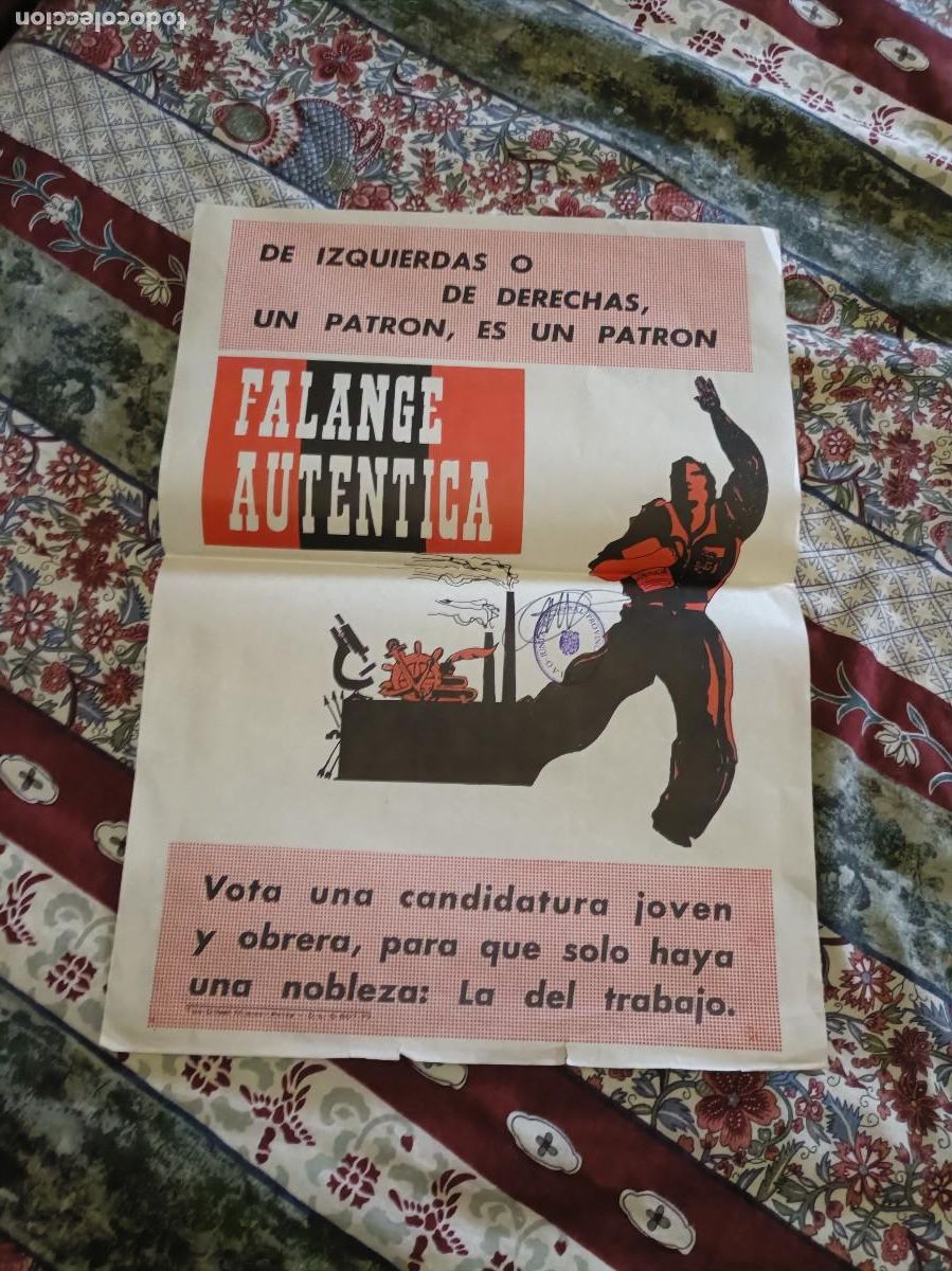 Carteles pol&iacute;ticos: PROPAGANDA POL&Iacute;TICA ELECTORAL Falange Aut&eacute;ntica (FE-JONS Aut&eacute;ntica).CARTEL ASTURIAS