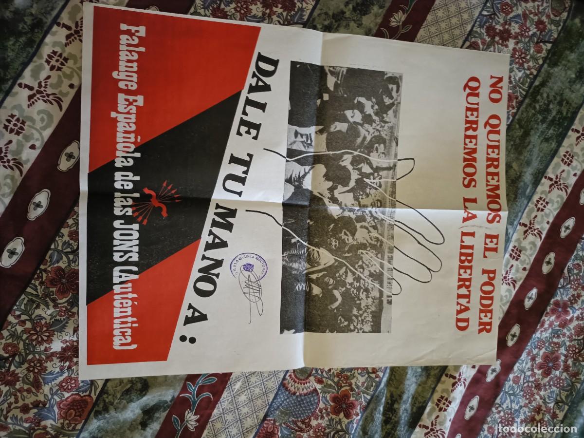 Carteles pol&iacute;ticos: PROPAGANDA POL&Iacute;TICA ELECTORAL Falange Espa&ntilde;ola de las JONS Aut&eacute;ntica CARTEL ASTURIAS