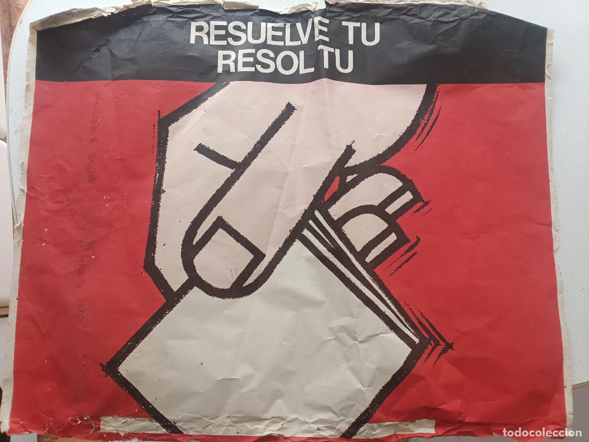 Carteles pol&iacute;ticos: Mitad de cartel de propaganda pol&iacute;tica. Transici&oacute;n. 1976. Ley para la reforma pol&iacute;tica. Valencia