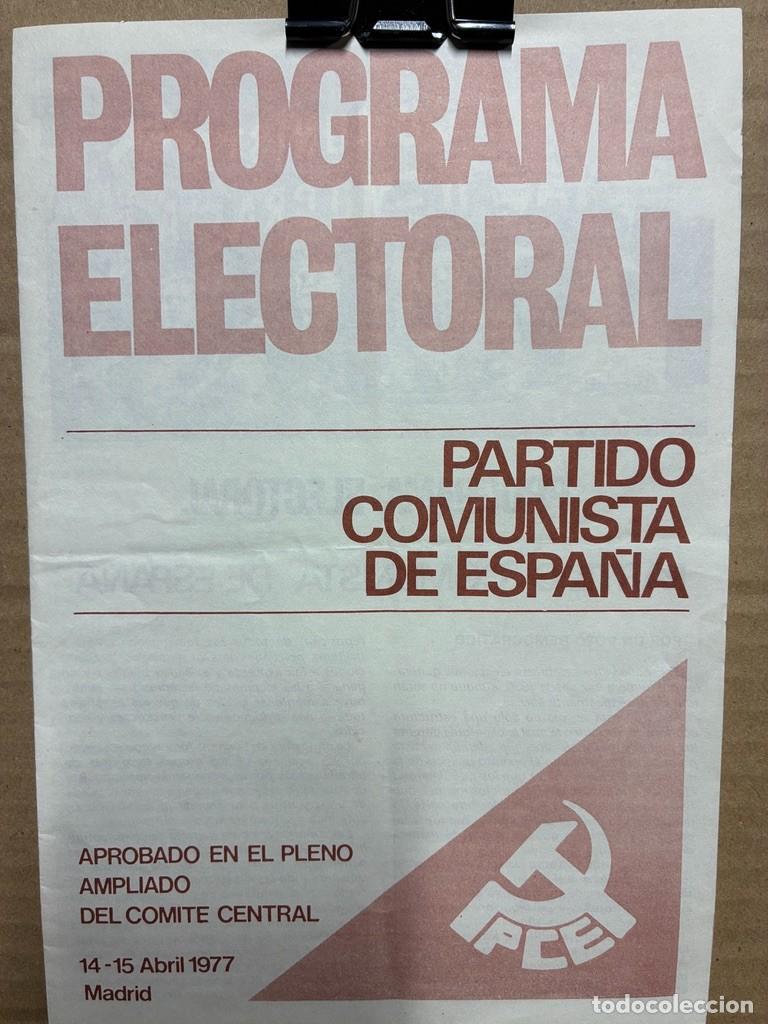 Carteles pol&iacute;ticos: Programa PCE Elecciones 1977