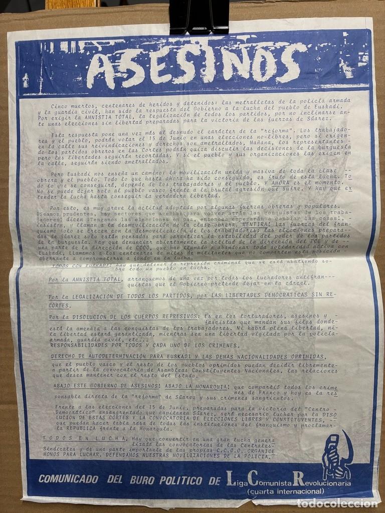 Carteles pol&iacute;ticos: Cartel LCR 4 internacional MUY RARO