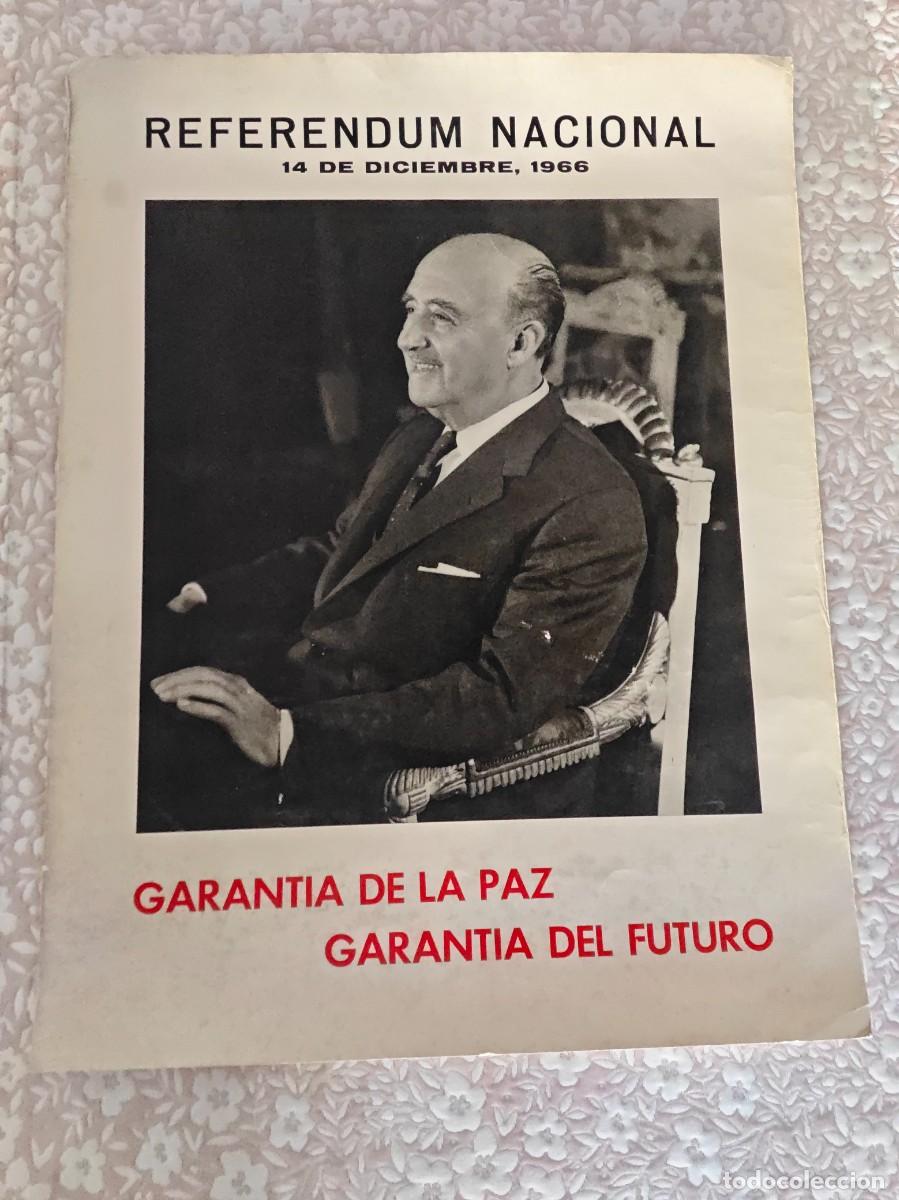 Carteles pol&iacute;ticos: Franco. Cartel Referendum Nacional 1966. 55 x 42 ctms