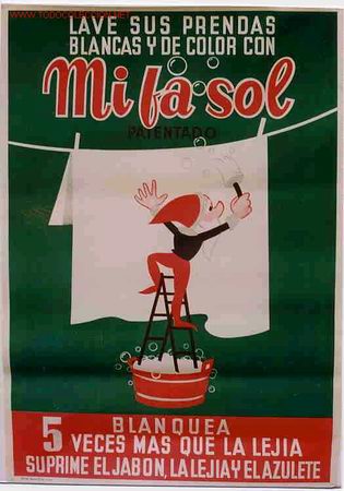Carteles publicitarios: CARTEL PUBLICIDAD ANTIGUO , LEJIAS MI FA SOL MIFASOL ENANITOS, LITOGRAFIA , ORIGINAL RB