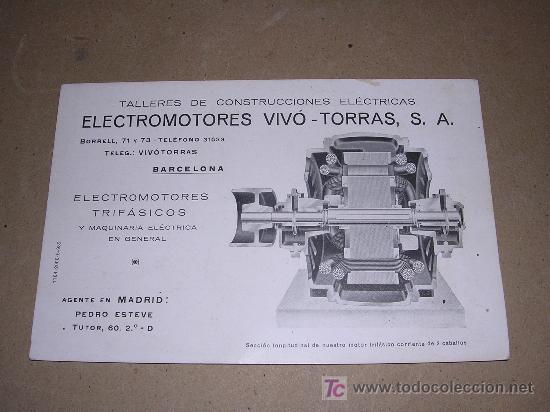 Carteles publicitarios: ELECTROMOTORES VIVO, TORRAS S.A., MADRID - Foto 1