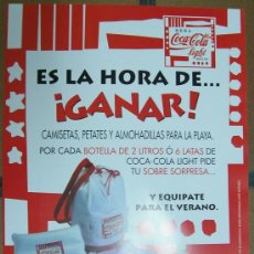 Carteles Publicitarios: CARTEL PUBLICIDAD DE COCA-COLA ES LA HORA DE GANAR