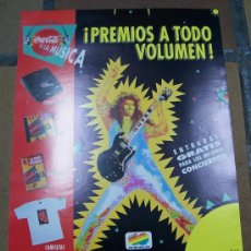 Carteles Publicitarios: CARTEL PUBLICIDAD DE COCA-COLA PREMIOS A TODO VOLUMEN