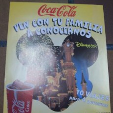 Carteles Publicitarios: CARTEL PUBLICIDAD DE COCA-COLA DISNEYLAND PARIS COCA COLA MICKEY MOUSE DISNEY