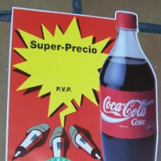 Carteles Publicitarios: CARTEL PUBLICIDAD DE COCA-COLA SUPER PRECIO
