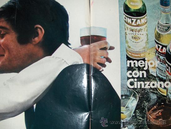 Carteles publicitarios: 2 HOJAS DE PUBLICIDAD DE CINZANO. DOBLES. - Foto 2