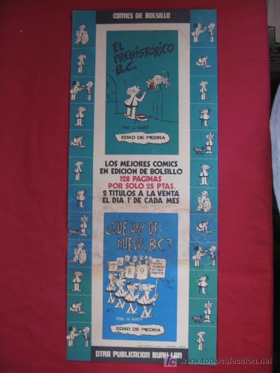Carteles publicitarios: COMICS DE BOLSILLO - 51.5CM  X 22CM   - 1960 - Foto 1