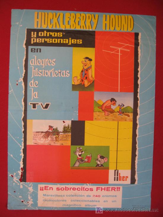 Carteles publicitarios: HUCKLEBERRY HOUND- 41CM X 30CM   - 1963 - Foto 1