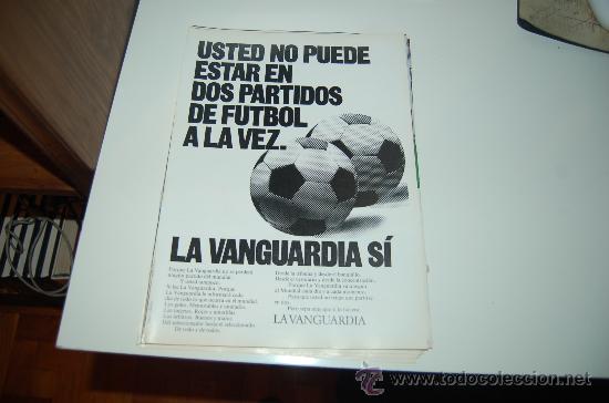 Carteles publicitarios: HOJA PUBLICITARIA DE LA VANGUARDIA. 1982 - Foto 1