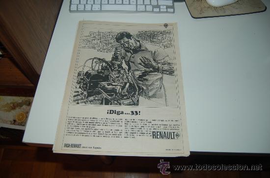 Carteles publicitarios: HOJA PUBLICITARIA DE RENAULT. 1967 - Foto 1