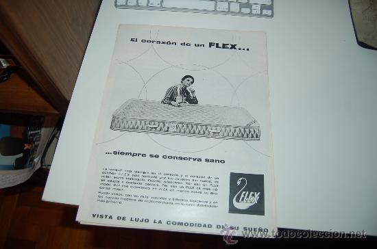 Carteles publicitarios: HOJA PUBLICITARIA DE COLCH&Oacute;N FLEX. 1967 - Foto 1