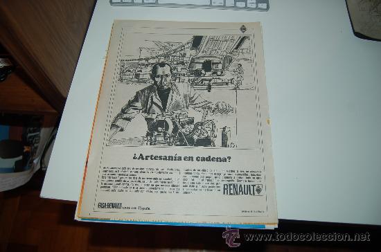 Carteles publicitarios: HOJA PUBLICITARIA DE RENAULT. 1967 - Foto 1
