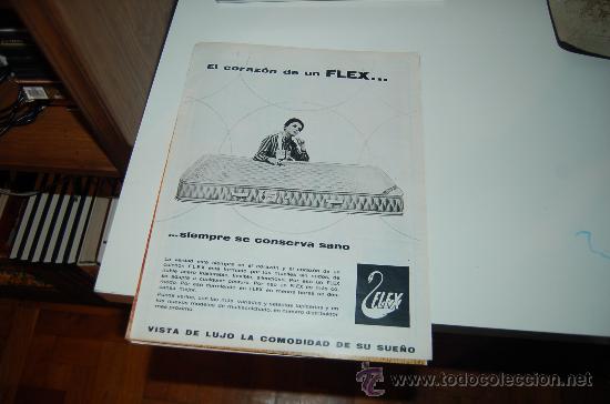 Carteles publicitarios: HOJA PUBLICITARIA DE COLCH&Oacute;N FLEX. 1967 - Foto 1