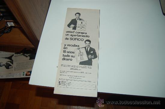 Carteles publicitarios: HOJA PUBLICITARIA DE SOFICO. 1967 - Foto 1