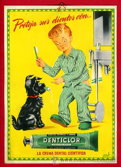cartel publicidad, crema dental para niños dent - Comprar ...