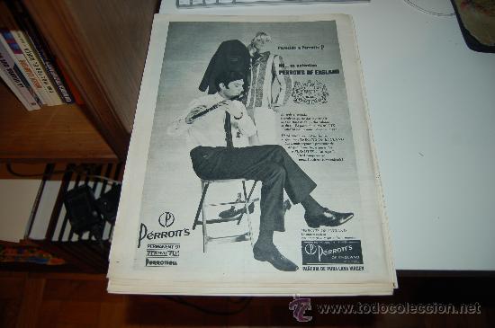 Carteles publicitarios: HOJA PUBLICITARIA DE TRAJES PERROTTS. 1966 - Foto 1