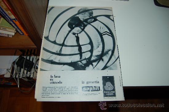 Carteles publicitarios: HOJA PUBLICITARIA DE LANAS SAPHIL. 1965 - Foto 1