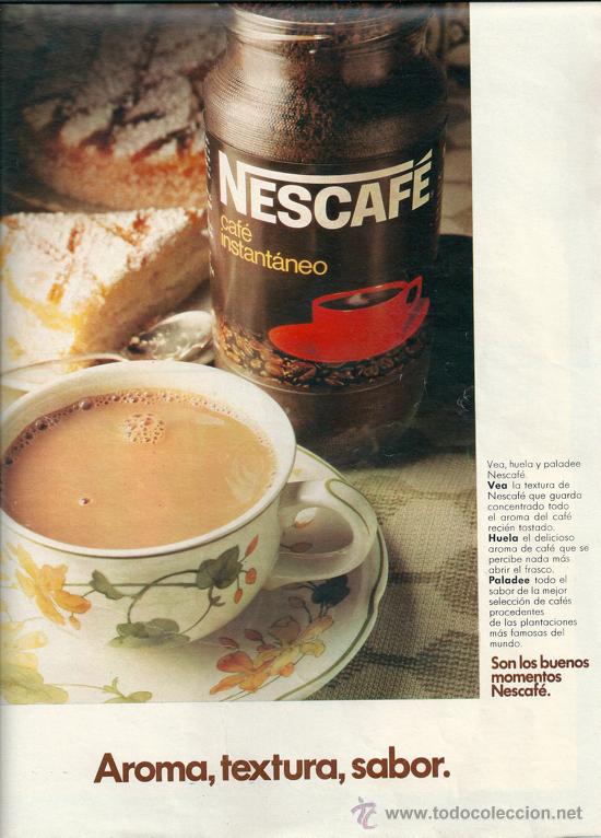 Carteles publicitarios: HOJA PUBLICITARIA DE NESCAF&Eacute;. 1981 - Foto 1