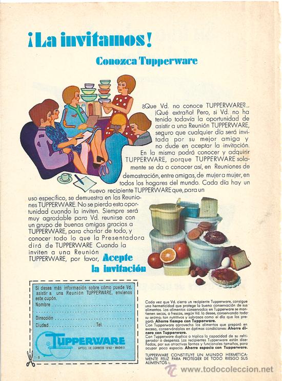 Carteles publicitarios: HOJITA PUBLICITARIA DE TUPPERWARE. 1970 - Foto 1