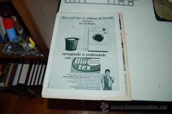 Carteles publicitarios: HOJA PUBLICITARIA DE DETERGENTE BIOTEX. 1969 - Foto 1