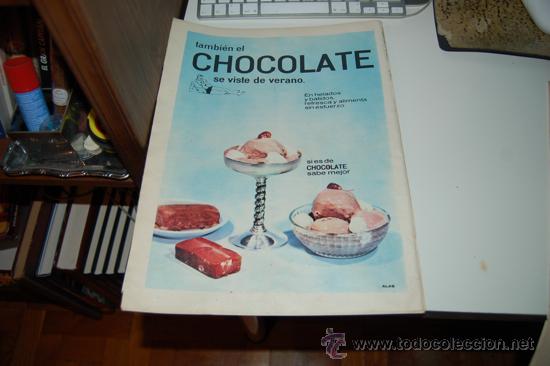 Carteles publicitarios: HOJA PUBLICITARIA DE CHOCOLATE. 1963 - Foto 1